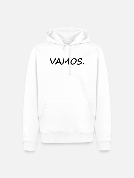 Vamos - Sweat à capuche Premium bio Homme - blanc