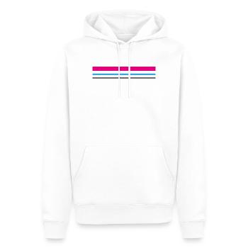 T-Shirt Striche Farbe rosa blau grau Geschenkidee - Männer Premium Bio Hoodie - Weiß - Vorne - Nico (187cm)