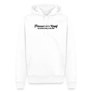 Flausen im Kopf - Männer Premium Bio Hoodie - Weiß - Vorne - Nico (187cm)