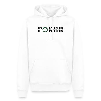 POKER IS ABOUT SKILLS -Article poker-poker fashion - Sweat à capuche Premium bio Homme - blanc - Devant - Nico (187cm)
