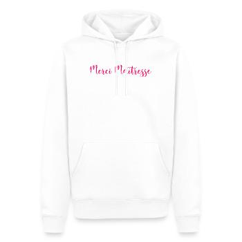 MISTRESS. THANK YOU. THANK YOU MISTRESS. MISTRESS - Men’s Premium Organic Hoodie - white - Front - Nico (187cm)