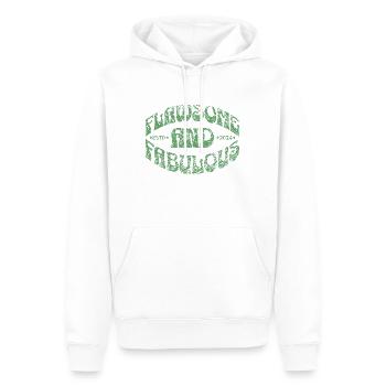 imparfait et fabuleux en vert - Sweat à capuche Premium bio Homme - blanc - Devant - Nico (187cm)