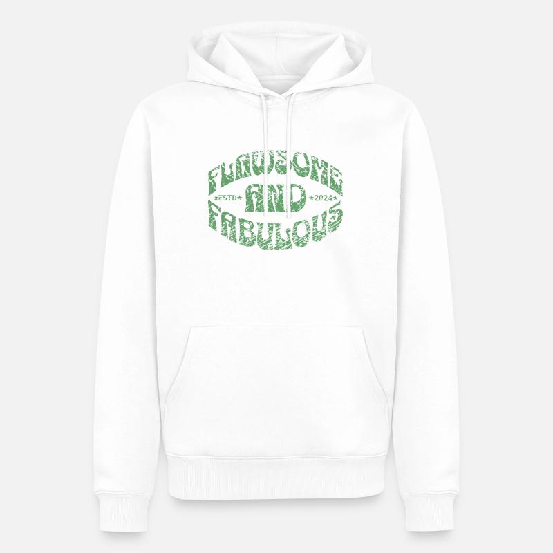 imparfait et fabuleux en vert - Sweat à capuche Premium bio Homme - blanc
