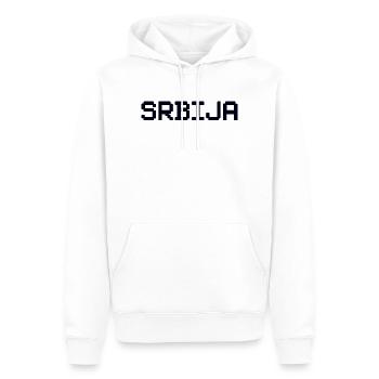 SRBIJA Serbie - Sweat à capuche Premium bio Homme - blanc - Devant - Nico (187cm)