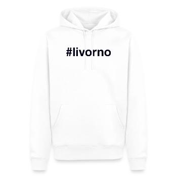 Hashtag LIVOURNE - Sweat à capuche Premium bio Homme - blanc - Devant - Nico (187cm)