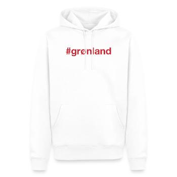 Hashtag Groenland Groenland - Sweat à capuche Premium bio Homme - blanc - Devant - Nico (187cm)