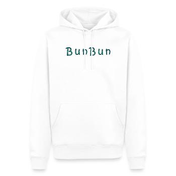 Impression vague imperméable sur les vêtements - Sweat à capuche Premium bio Homme - blanc - Devant - Nico (187cm)