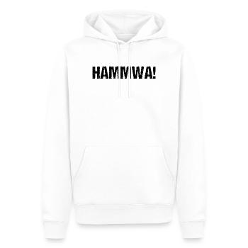 Hammwa Berlin Dialect Shirt - Men’s Premium Organic Hoodie - white - Front - Nico (187cm)
