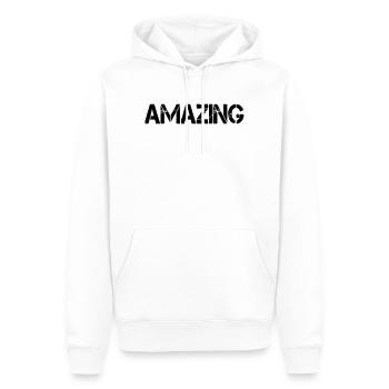 AMAZING - Männer Premium Bio Hoodie - Weiß - Vorne - Nico (187cm)