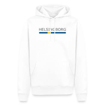Drapeau de la Suède - Helsingborg - Sverige - Schweden - Sweat à capuche Premium bio Homme - blanc - Devant - Nico (187cm)