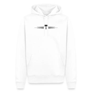 Palm Tree Symbol Line - Men’s Premium Organic Hoodie - white - Front - Nico (187cm)