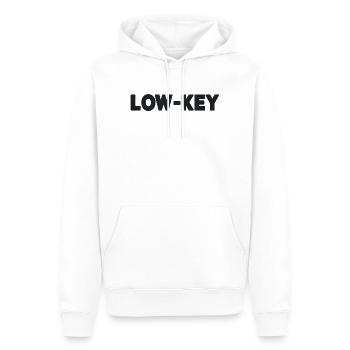 Zurückhaltende – entspannte flämische Atmosphäre - Männer Premium Bio Hoodie - Weiß - Vorne - Nico (187cm)