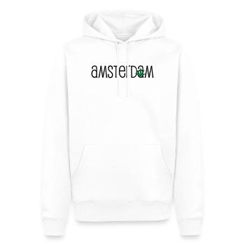 Amsterdam - Cannabis - Weed - Sweat à capuche Premium bio Homme - blanc - Devant - Nico (187cm)