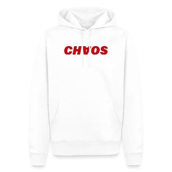 Chaos - Sweat à capuche Premium bio Homme - blanc - Devant - Nico (187cm)