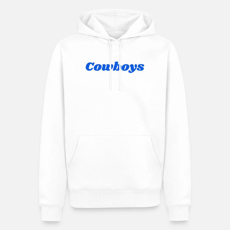 Cowboys - Sweat à capuche Premium bio Homme - blanc