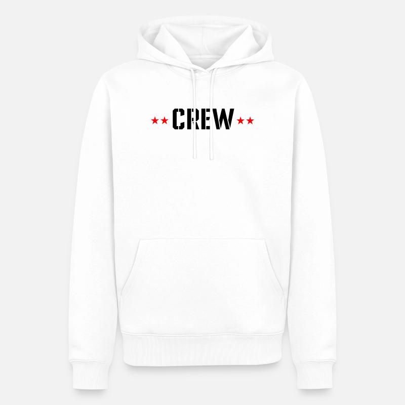 Crew mit Sterne - Männer Premium Bio Hoodie - Weiß