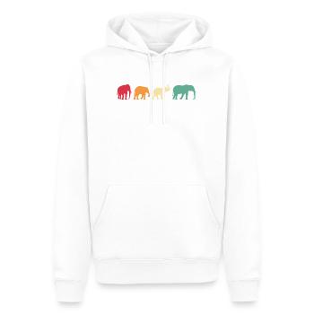 Elefant Vintage Geschenk Afrika - Männer Premium Bio Hoodie - Weiß - Vorne - Nico (187cm)