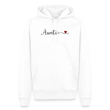 Tante Typografie mit Herz handgeschriebene Schriftart De - Männer Premium Bio Hoodie - Weiß - Vorne - Nico (187cm)