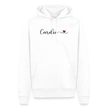 Cardio avec un cœur - Sweat à capuche Premium bio Homme - blanc - Devant - Nico (187cm)