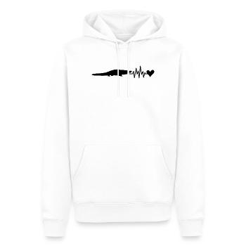 Alligator - Männer Premium Bio Hoodie - Weiß - Vorne - Nico (187cm)