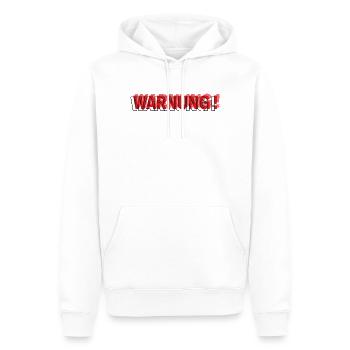 Avertissement - Modern Statement Design - Sweat à capuche Premium bio Homme - blanc - Devant - Nico (187cm)