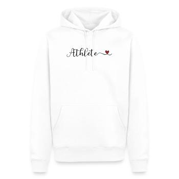 Conception du cœur de l’athlète - Sweat à capuche Premium bio Homme - blanc - Devant - Nico (187cm)