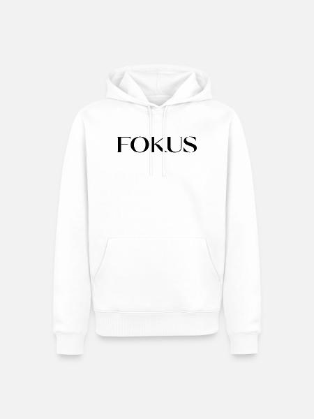 Fokus - Männer Premium Bio Hoodie - Weiß