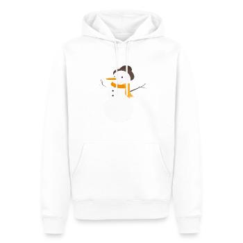bonhomme de neige - Sweat à capuche Premium bio Homme - blanc - Devant - Nico (187cm)