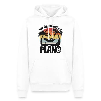 Bitcoin cadeau Vintage BTC disant Crypto - Sweat à capuche Premium bio Homme - blanc - Devant - Nico (187cm)