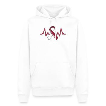 Mund-Kopf-Hals-Krebs Herzschlag Hals - Männer Premium Bio Hoodie - Weiß - Vorne - Nico (187cm)