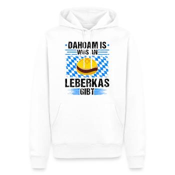 Bayern Flagge Leberkas - Männer Premium Bio Hoodie - Weiß - Vorne - Nico (187cm)