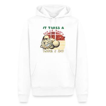 It takes a lot of balls to Golf like i do - Sweat à capuche Premium bio Homme - blanc - Devant - Nico (187cm)