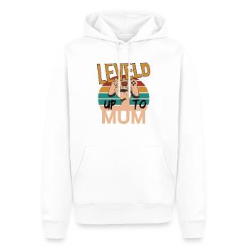 Leveld up to Mum Gaming Zocken - Sweat à capuche Premium bio Homme - blanc - Devant - Nico (187cm)