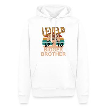 Leveld up to Bigger Brother Gaming Zocken - Sweat à capuche Premium bio Homme - blanc - Devant - Nico (187cm)