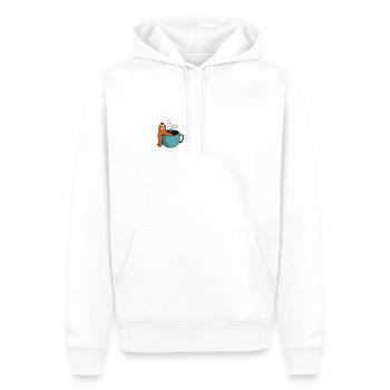 Lustiger Kaffee Faultier Spruch für die Arbeit - Männer Premium Bio Hoodie - Weiß - Vorne - Nico (187cm)