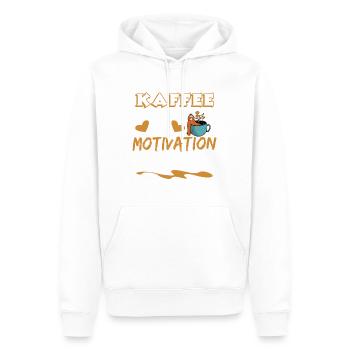 Lustiger Faultier Kaffee Spruch für die Arbeit - Männer Premium Bio Hoodie - Weiß - Vorne - Nico (187cm)