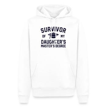 Survivant de mes filles Maîtrise - Sweat à capuche Premium bio Homme - blanc - Devant - Nico (187cm)