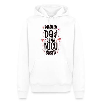 Stolzer Vater eines NICU-Absolventen NICU Grad Vater - Männer Premium Bio Hoodie - Weiß - Vorne - Nico (187cm)