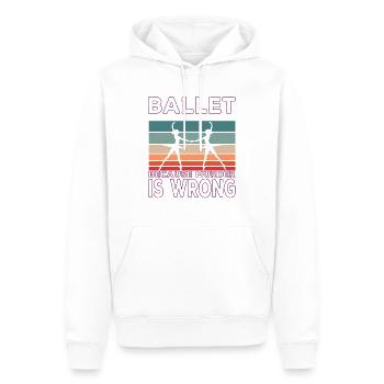 Ballet Because Murder Is Wrong Ballet Saying - Sweat à capuche Premium bio Homme - blanc - Devant - Nico (187cm)