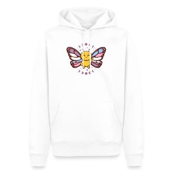 Intersex Monarch Schmetterling Subtiler diskreter Stolz - Männer Premium Bio Hoodie - Weiß - Vorne - Nico (187cm)