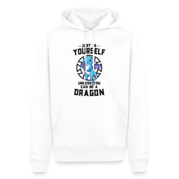 Soyez toujours vous-même à moins que vous ne puissiez être un dragon - Sweat à capuche Premium bio Homme - blanc - Devant - Nico (187cm)