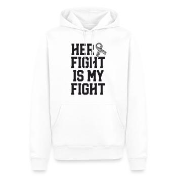 Her Fight Is My Fight Rare Disease Awareness - Men’s Premium Organic Hoodie - white - Front - Nico (187cm)