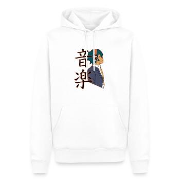 Anime Boy With Headphones Anime And Music - Men’s Premium Organic Hoodie - white - Front - Nico (187cm)