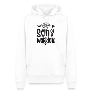Sohn eines Krieger-Bewusstseins für seltene Krankheiten Zebra - Männer Premium Bio Hoodie - Weiß - Vorne - Nico (187cm)
