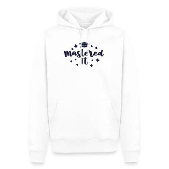 Mastered It Cérémonie de remise des diplômes de maîtrise - Sweat à capuche Premium bio Homme - blanc - Devant - Nico (187cm)