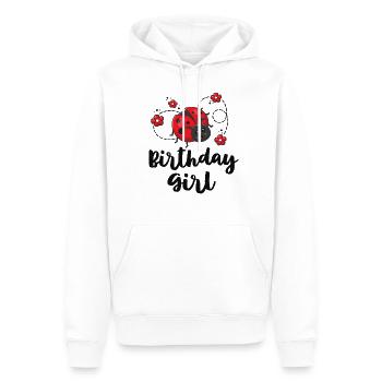 Geburtstagskind passendes Marienkäfer Geburtstagshemd für - Männer Premium Bio Hoodie - Weiß - Vorne - Nico (187cm)