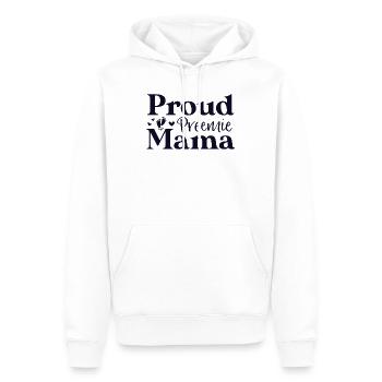 Chemise fière Preemie Mama NICU pour les parents - Sweat à capuche Premium bio Homme - blanc - Devant - Nico (187cm)