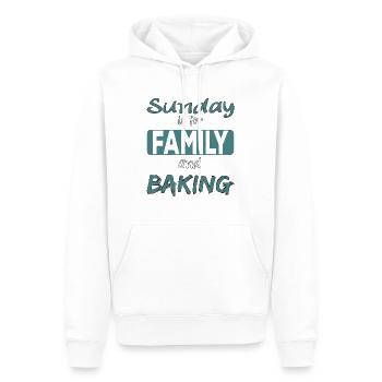 Sunday Is For Family And Baking Saying - Men’s Premium Organic Hoodie - white - Front - Nico (187cm)