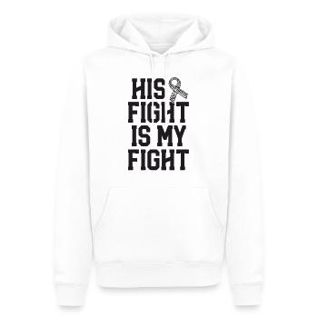 Sein Kampf ist Seltene Krankheiten Bewusstsein Frau - Männer Premium Bio Hoodie - Weiß - Vorne - Nico (187cm)
