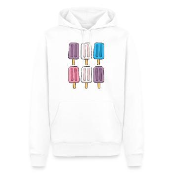 Intersex Flag Eis am Stiel 4. Juli Subtiler Stolz - Männer Premium Bio Hoodie - Weiß - Vorne - Nico (187cm)